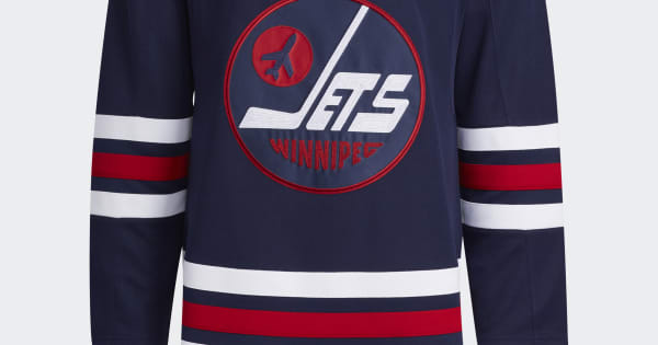 adidas Men's Jets Authentic Third Hockey Jersey Blue adidas