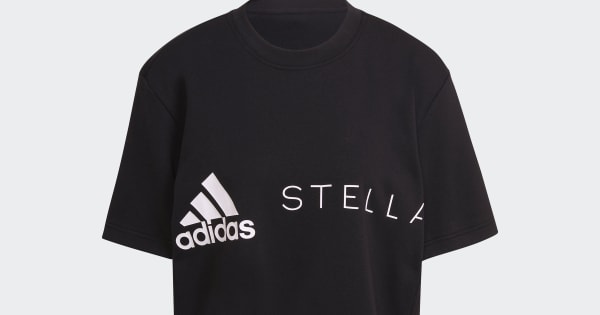 adidas by Stella McCartney Logo Tee - Black | Free Shipping with