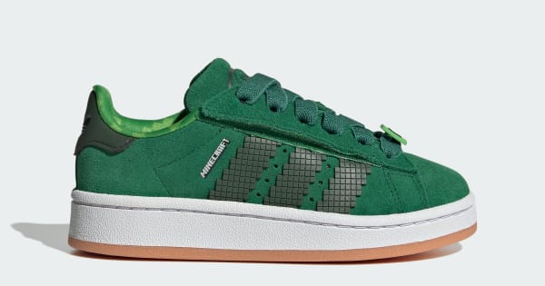 adidas Campus 00s Comfort Closure Elastic Lace X Minecraft Shoes Kids - Green | adidas UK