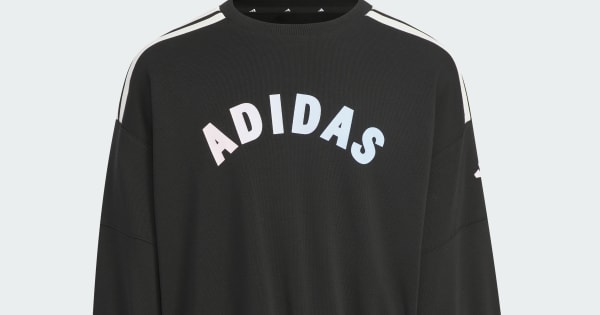 アディダス ガールズ スウェット ルーズフィット クルーネック プル