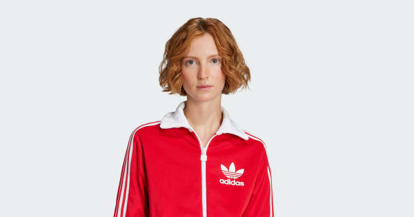 adidas Heritage Track Top - Red | Free Shipping with adiClub