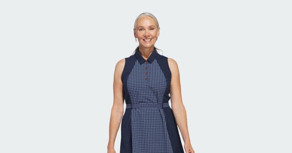 adidas Women's Golf x Malbon Sleeveless Dress - Blue | Free