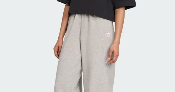 Pantalon large molleton Essentials - Gris adidas | adidas France