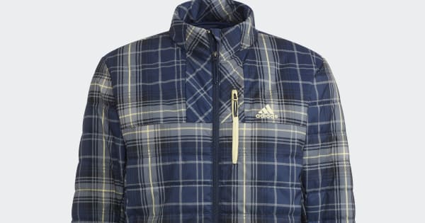 アディダス 【ゴルフ】タータンチェック 保温 中ワタ長袖フルジップ