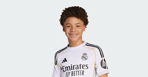 adidas Real Madrid 25/26 Home Jersey Kids - White | Free Shipping