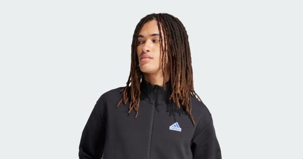 もとこ】adidasヴィンテージ パッチワークジャケット ブラック もとこ