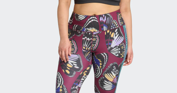 adidas x FARM 7/8 Leggings (Plus Size) - Burgundy | Free Shipping