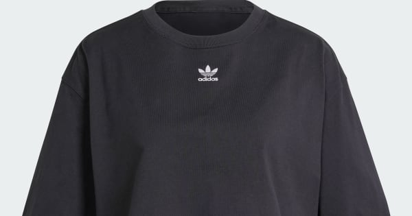 adidas Essentials Crop Top - Black | Free Shipping with adiClub