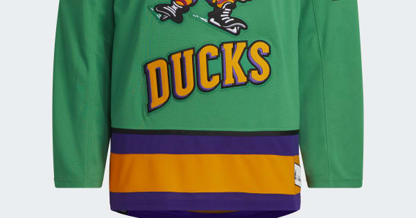 adidas Men's Hockey Mighty Ducks Conway Authentic Jersey Green
