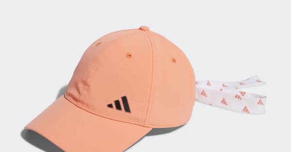 adidas オレンジ バイザー リボン付き｜