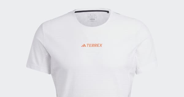 adidas TERREX Agravic Pro Trail Running Tee - White | Free