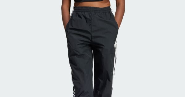 アディダス スリーストライプス ルーズカフパンツ - ブラック