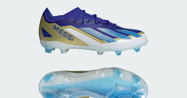 シューズ X CRAZYFAST ELITE FG MESSI Chuteira Adidas X Crazyfast Messi Elite FG Campo Azul - FutFanatics