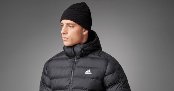 adidas Itavic 3-Stripes Midweight Hooded Jacket - Black | Free