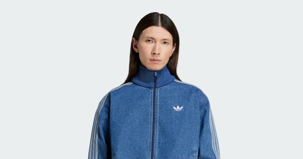 ジャケット・アウター adidas originals denim firebird Jaqueta_Adicolor_Denim_Firebir