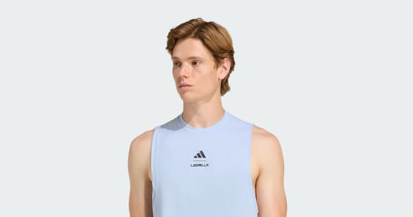 アディダス Les Mills グラフィック タンクトップ - ブルー