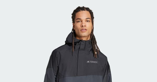 メンズウェア rt23822 adidas TERREX Multi 2L RAIN.RDY Jacke Herren - schwarz/schwarz