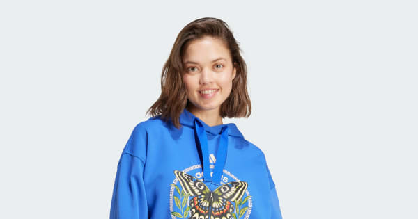 adidas X Farm Hoodie - Blue | Free Shipping with adiClub | adidas US