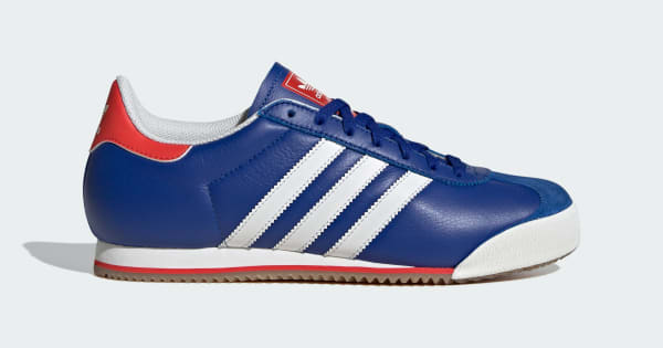 red and blue adidas shoes