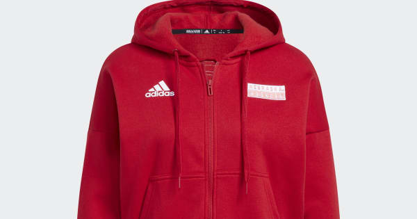 adidas Full-Zip Hoodie - Red | Free Shipping with adiClub | adidas US
