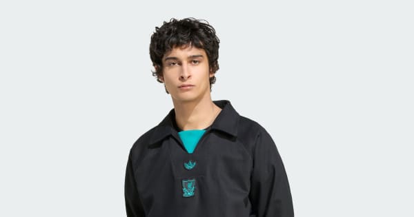 adidas Liverpool FC Terrace Icons Drill Sweatshirt - Black | adidas UK