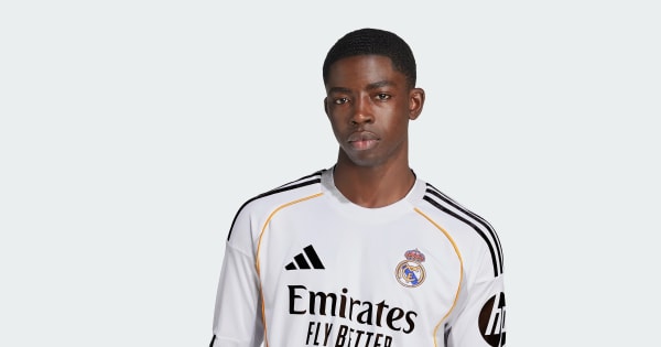 adidas Real Madrid 25/26 Long Sleeve Home Jersey White Free