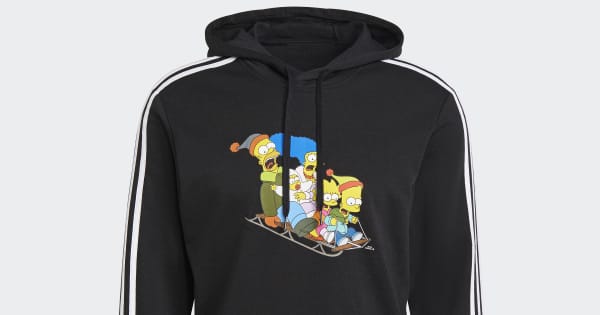 adidas x The Simpsons Family Graphic Hoodie - Black | Free