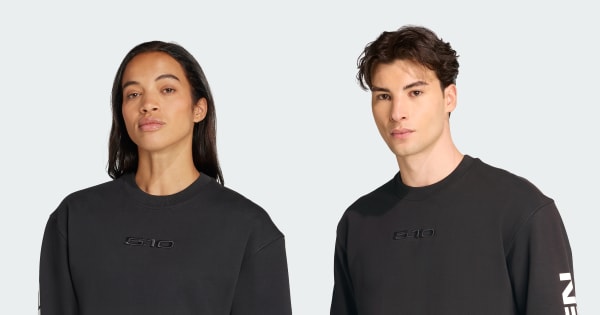 adidas Five Ten Logo Crew Neck Sweatshirt - Black | Free Shipping