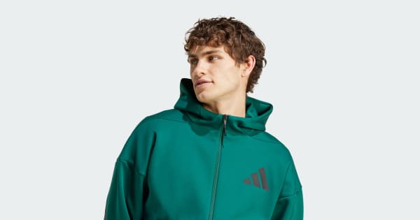 Jaqueta Capuz New adidas Z.N.E. Full-Zip - Verde adidas | adidas