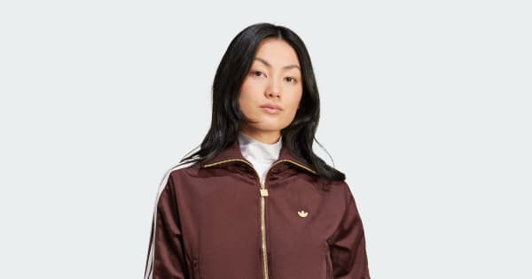 adidas Premium Brushed Velvet Track Top Brown adidas Australia