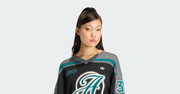 ADIDAS ORIGINALS OS SPORTS JERSEY - Black | Free Shipping with adiClub