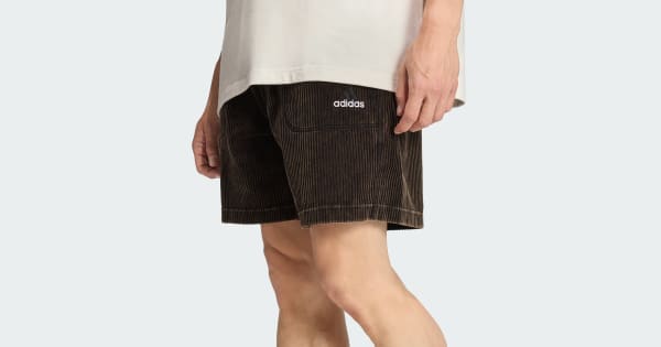 adidas Equipment Corduroy Shorts - Black | Free Shipping with