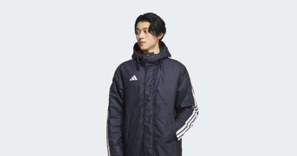 アディダス スリーストライプス ルーズフィット ロング ボアコート