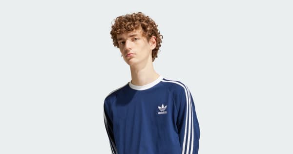 adidas ストライプシャツ XLサイズ adidas/アディダス 長袖Tシャツ オーバーサイズ スリーストライプ ユニ