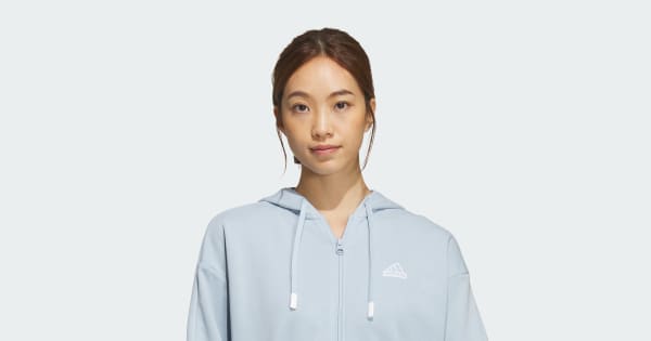 アディダス ワーディング ルーズフィット フリース フルジップパーカー