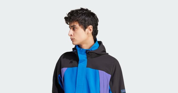 アディダス カラーブロック アノラック - ブルー | アディダス ジャパン