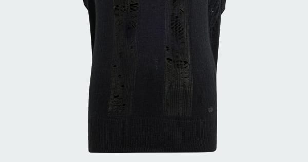 アディダス ディストレスト ニットベスト - ブラック | アディダス
