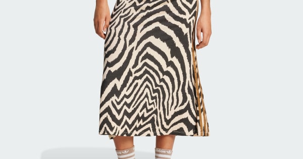 adidas x FARM Rio 3-Stripes Maxi Skirt Pink adidas Thailand