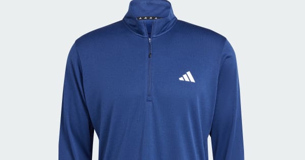 adidas Train Essentials Training Long Sleeve Tee - Blue | Free
