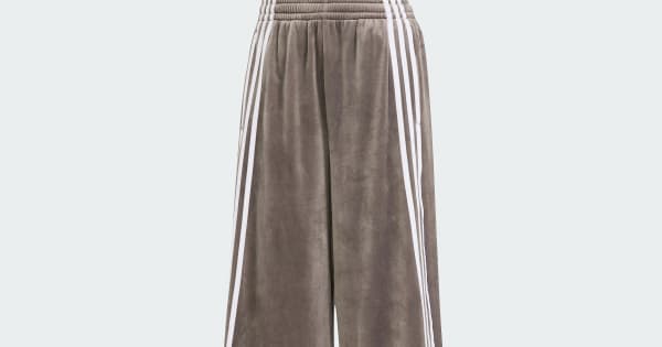 アディダス ベルベット ルーズ トラックパンツ - ブラウン