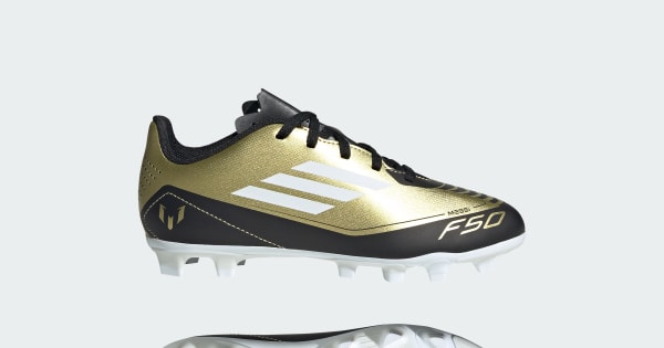 Chuteira Messi F50 Club Flexible Ground Infantil - Ouro adidas