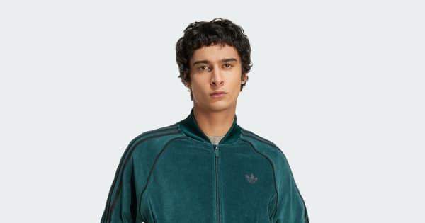 アディダス SST アディカラー ベロア トラックトップ - グリーン