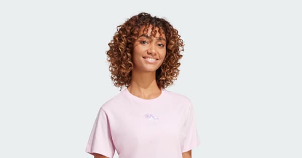 adidas Lounge Mini Graphic T-Shirt - Pink | adidas UK
