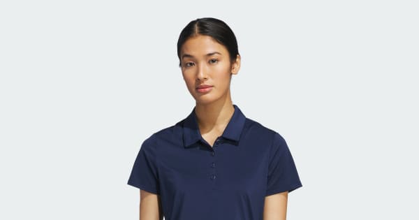 adidas Ultimate365 Solid Short Sleeve Polo Shirt - Blue | Free