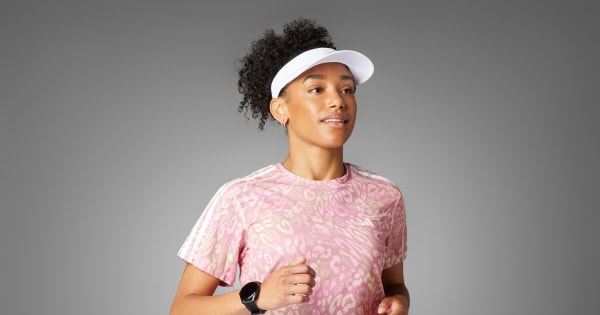 adidas Own the Run CLIMACOOL 3-Stripes Tee - Pink | adidas India