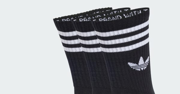 Lot de 3 paires de chaussettes mi-mollet à 3 bandes - Noir adidas | adidas France