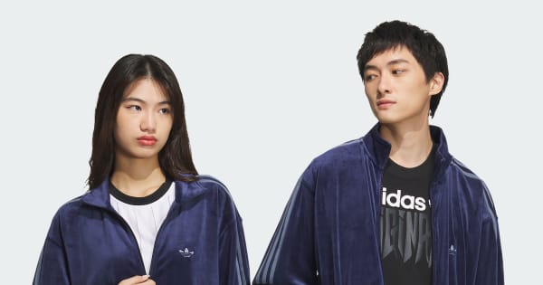 アディダス ベロア トラックジャケット - ブルー | アディダス