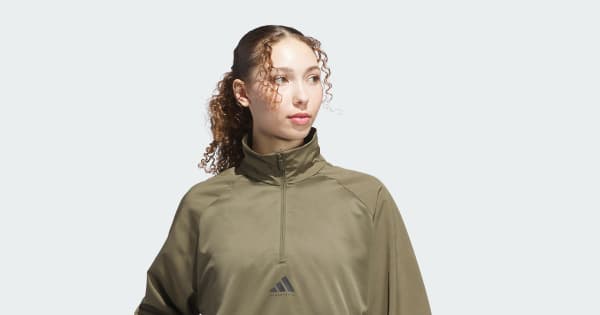 adidas Basketball Half-Zip Pullover - Green | Free Shipping with
