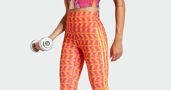 Legging 7/8 adidas x FARM Rio - Laranja adidas | adidas Brasil