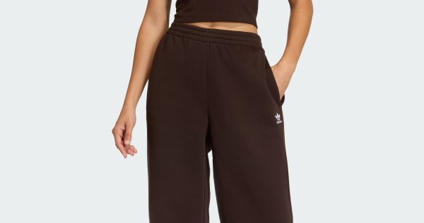 Pantalon large molleton Essentials - Marron adidas | adidas France
